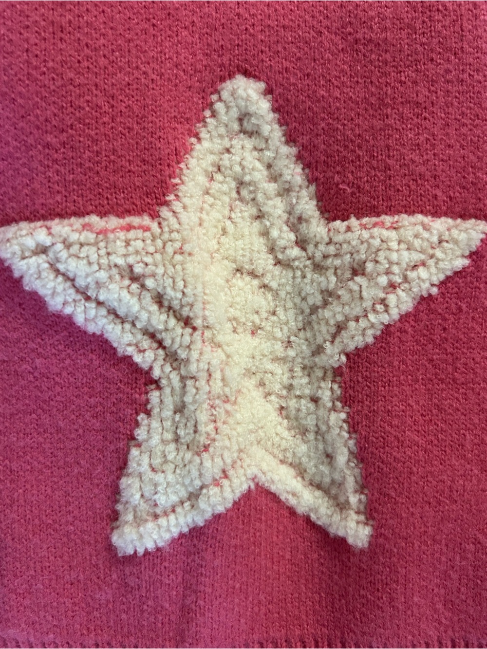 Pink Star-Pattern Open-Front Cardigan Sweater - Picture 3 of 3